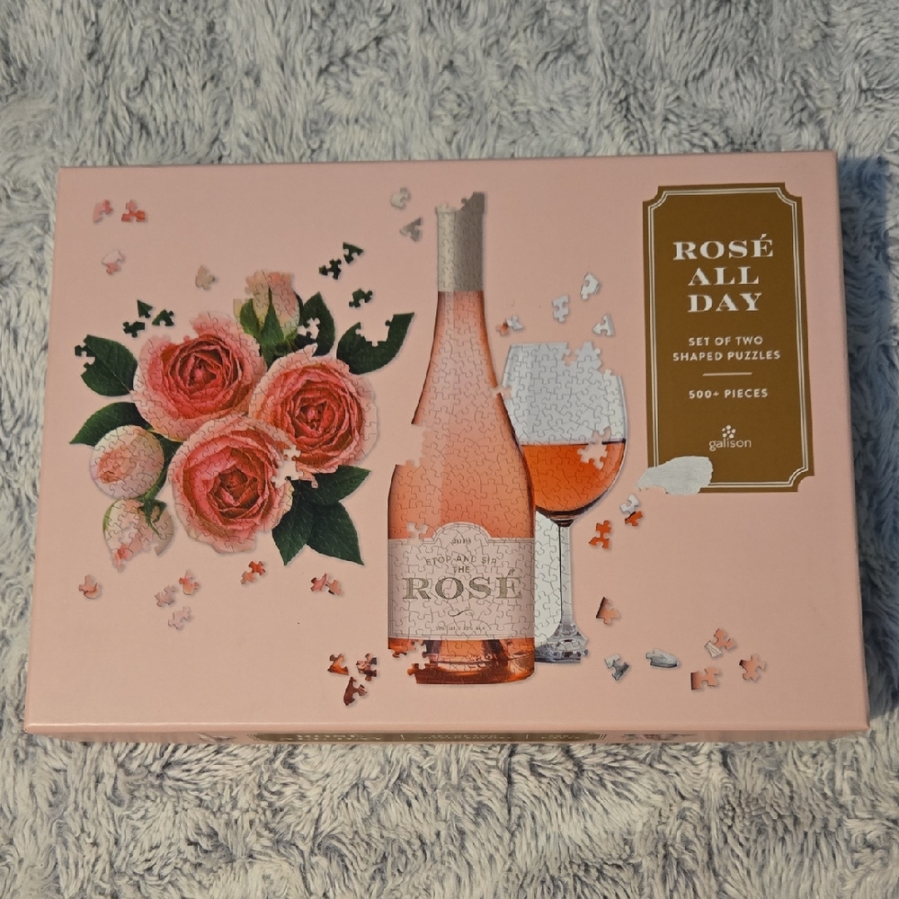 Galison Rosé All Day Puzzle Set 500+ pieces, Unopenes